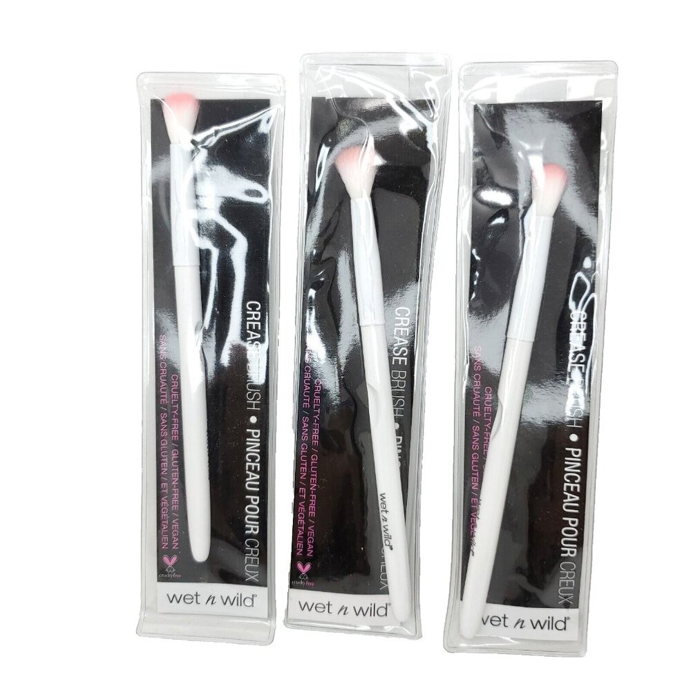 3 Pack Wet n Wild Crease Brush Eyeshadow Makeup Blending Cruelty-Free Vegan C787